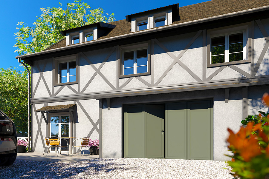 porte de garage battantes aluminium isolante metzger metz nancy