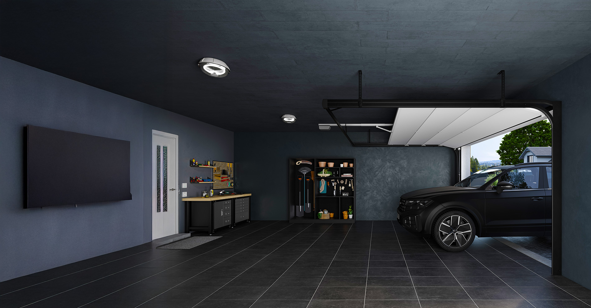 porte de garage sectionnelle motorisee sommer pro metzger